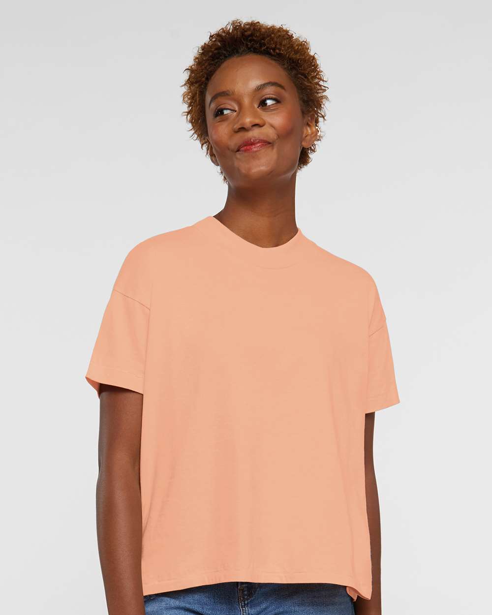 Women’s Hi-Lo Crewneck Short Sleeve Tee for Chic, Casual & Elegant Everyday Wear