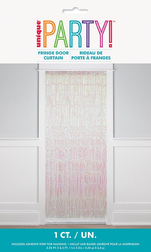 Iridescent Foil Fringe Door Curtain, 3.25ft x 6.5ft, 1ct