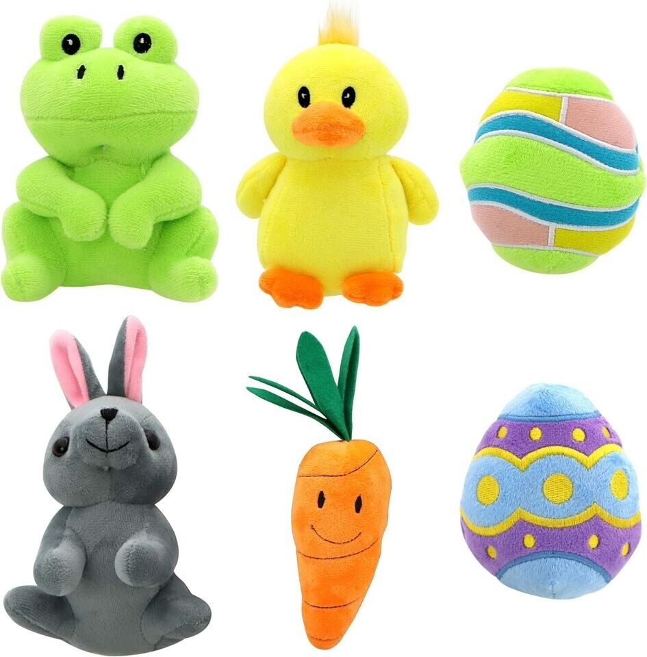 7Pcs Basket for Easter Plush Original Style Plushies Playset Stuffers Toys