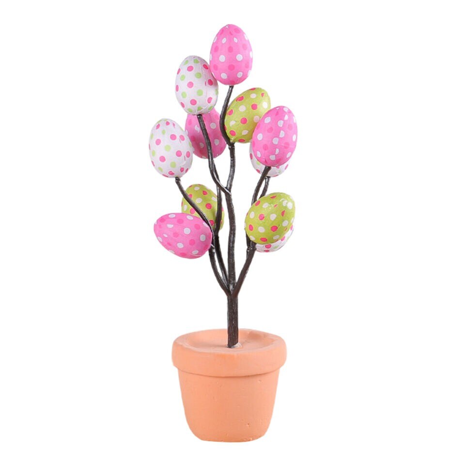 Easter Egg Tree Tabletop Decor Ornaments for Bedroom Study Colorful Party Favors