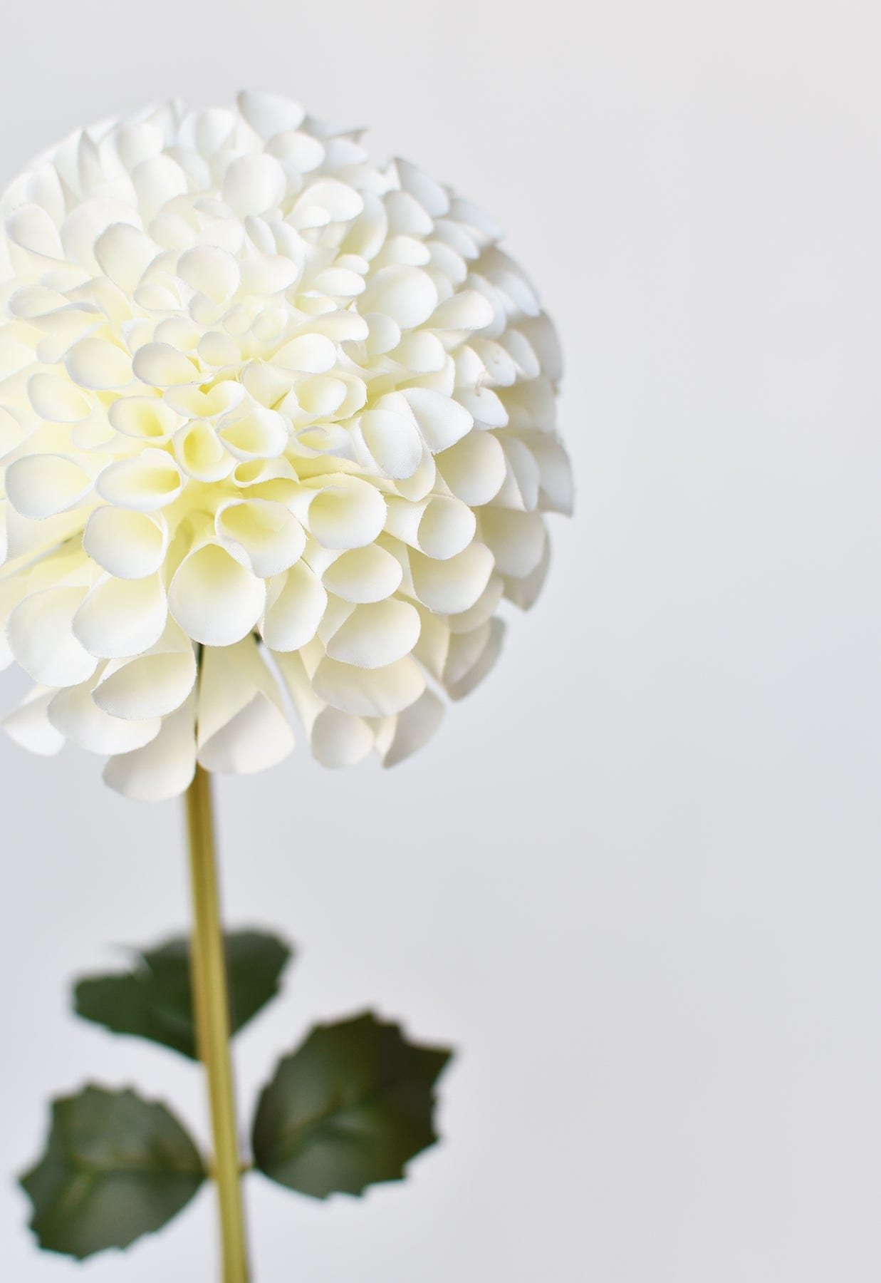31&#x22; Faux Dahlia Stem White