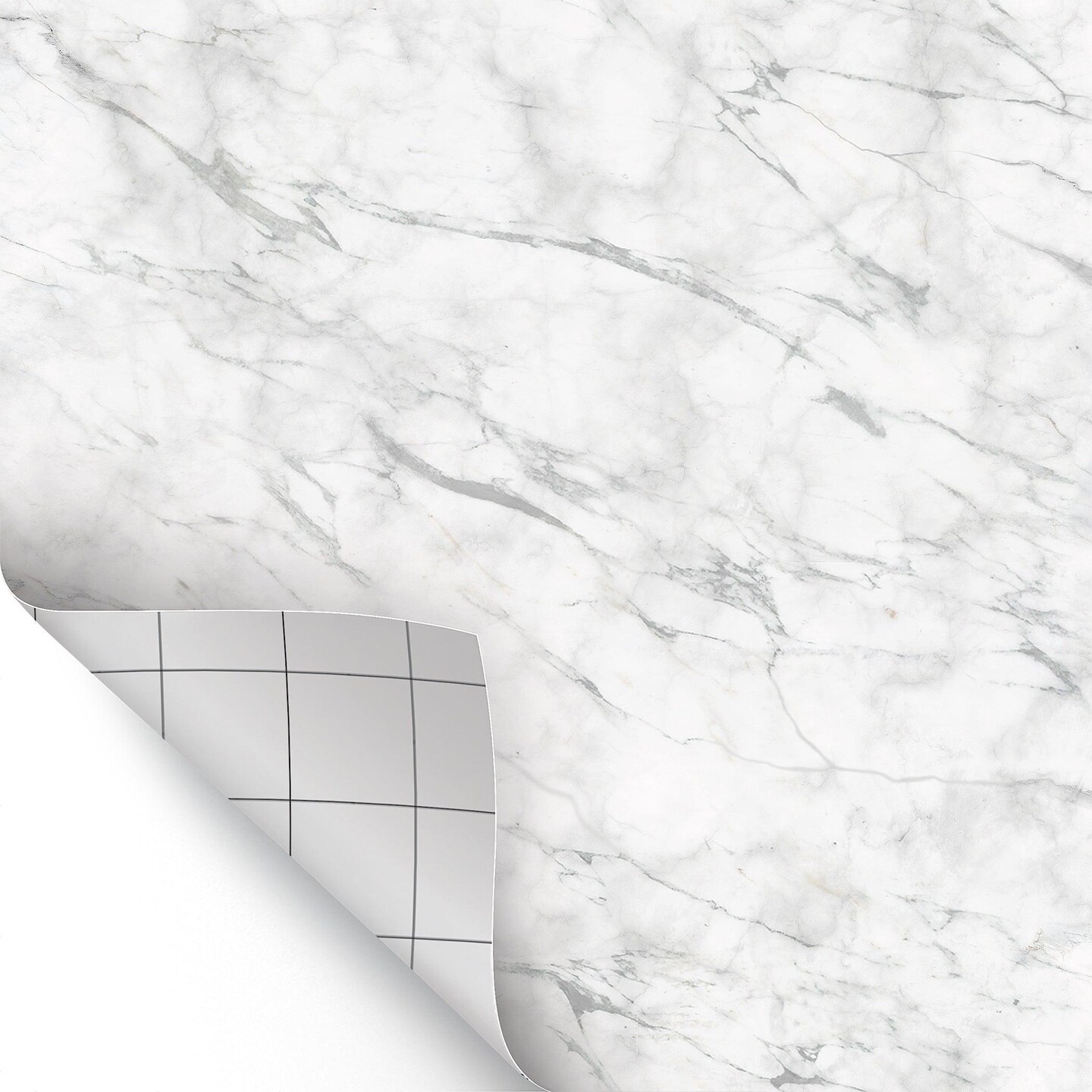Peel and Stick Decorative Paper Roll, 17-1/2&#x22; x 10 ft, Marble