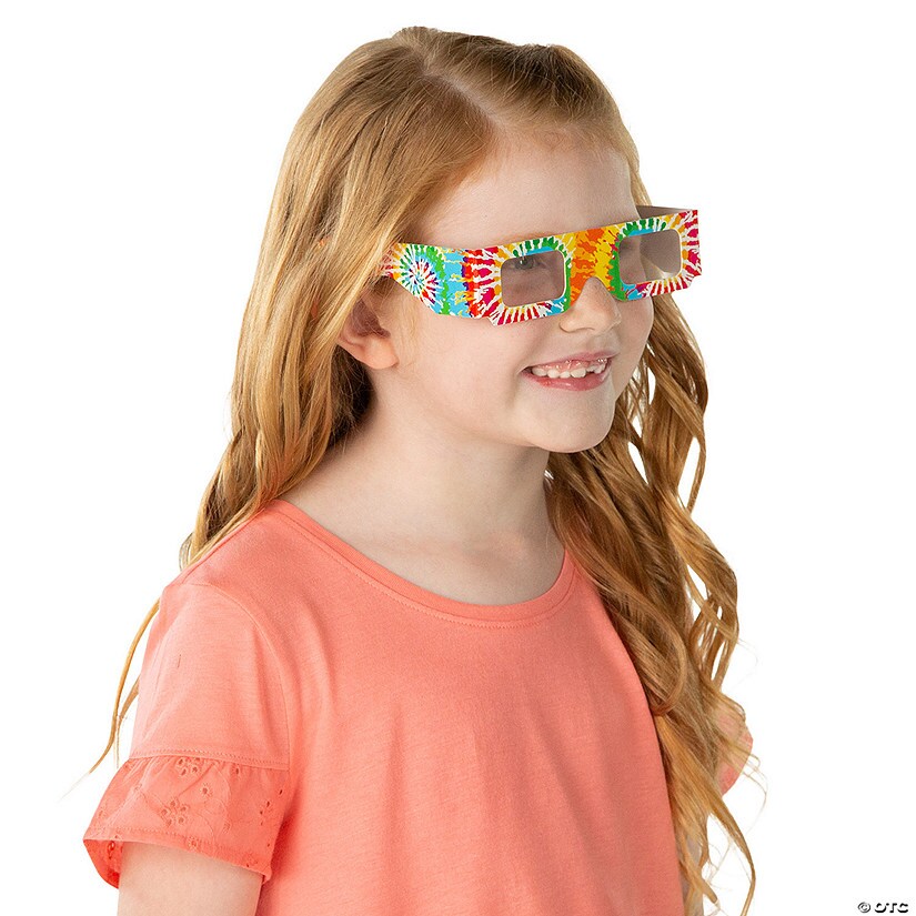 Tie-Dye Diffraction Glasses- 12 Pc.