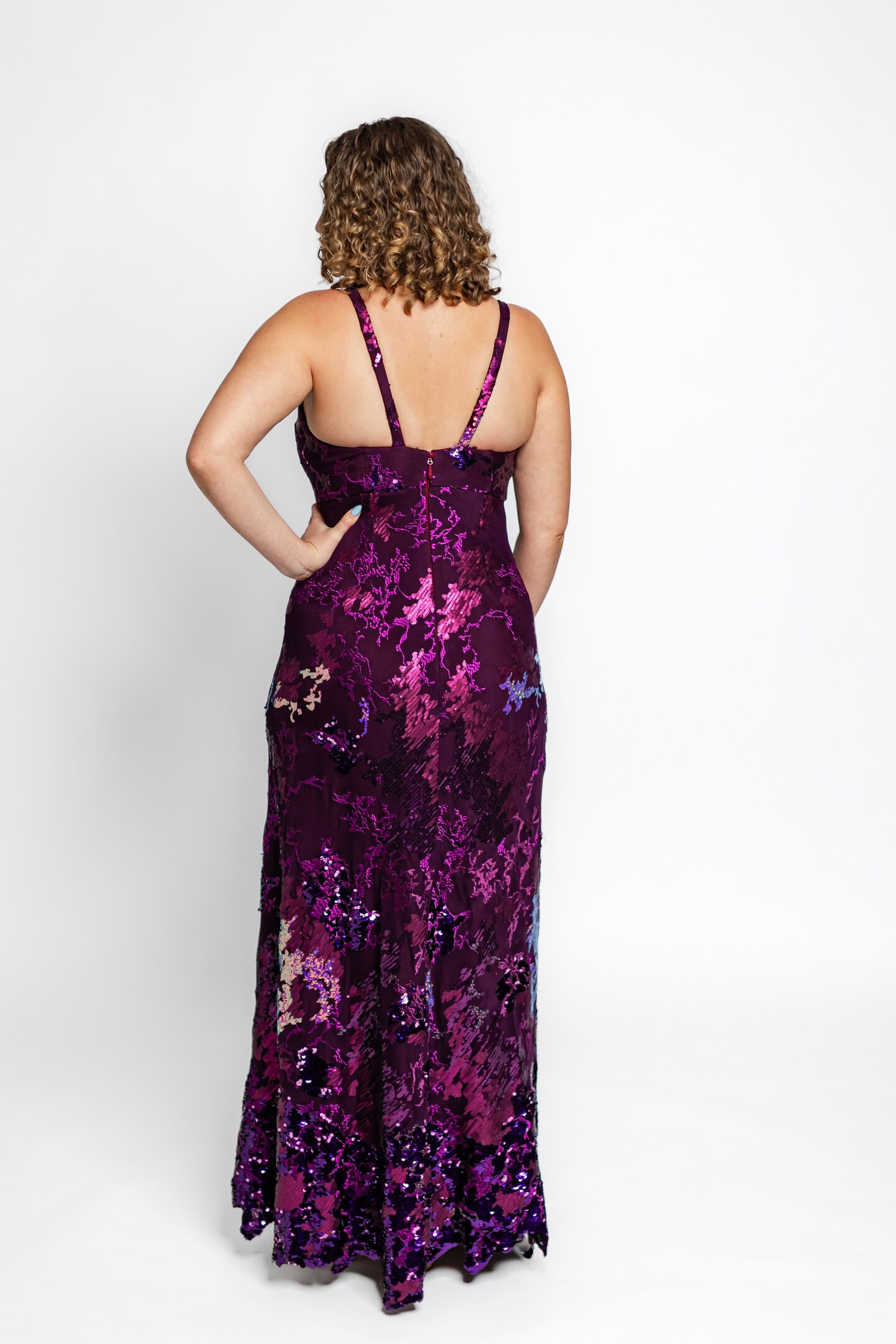 Burgundy Sequins Dress product 2