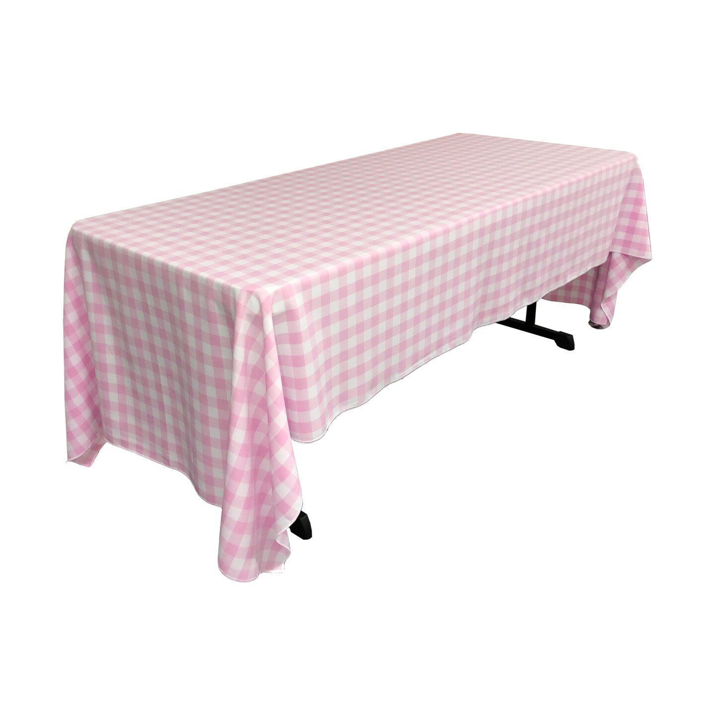 Polyester Gingham Checkered 60 By 120-inch Rectangular Tablecloth