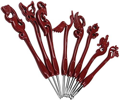Crochet Kit Animals Crochet Hooks, 7.4&#x27;&#x27; Aluminum Crochet Needles for Crocheting, Crochet Hook Set Ergonomic Knitting Hooks for Crochet Yarn Craft, Crochet Set Premium Knitting Crochet Supplies