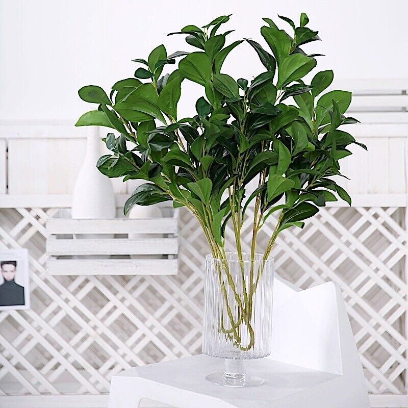 2 Green 26-Inch ARTIFICIAL LEMON LEAVES