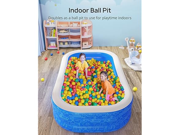 EVAJOY Inflatable Pool Ideal for Family Outdoor Fun 118&#x27;&#x27; x 72&#x27;&#x27; x 20&#x27;&#x27;