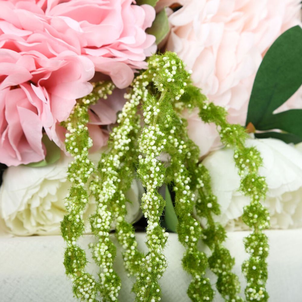 36" Green Artificial Amaranthus Plant Strands - Set of 2 for Stunning Wedding Decor