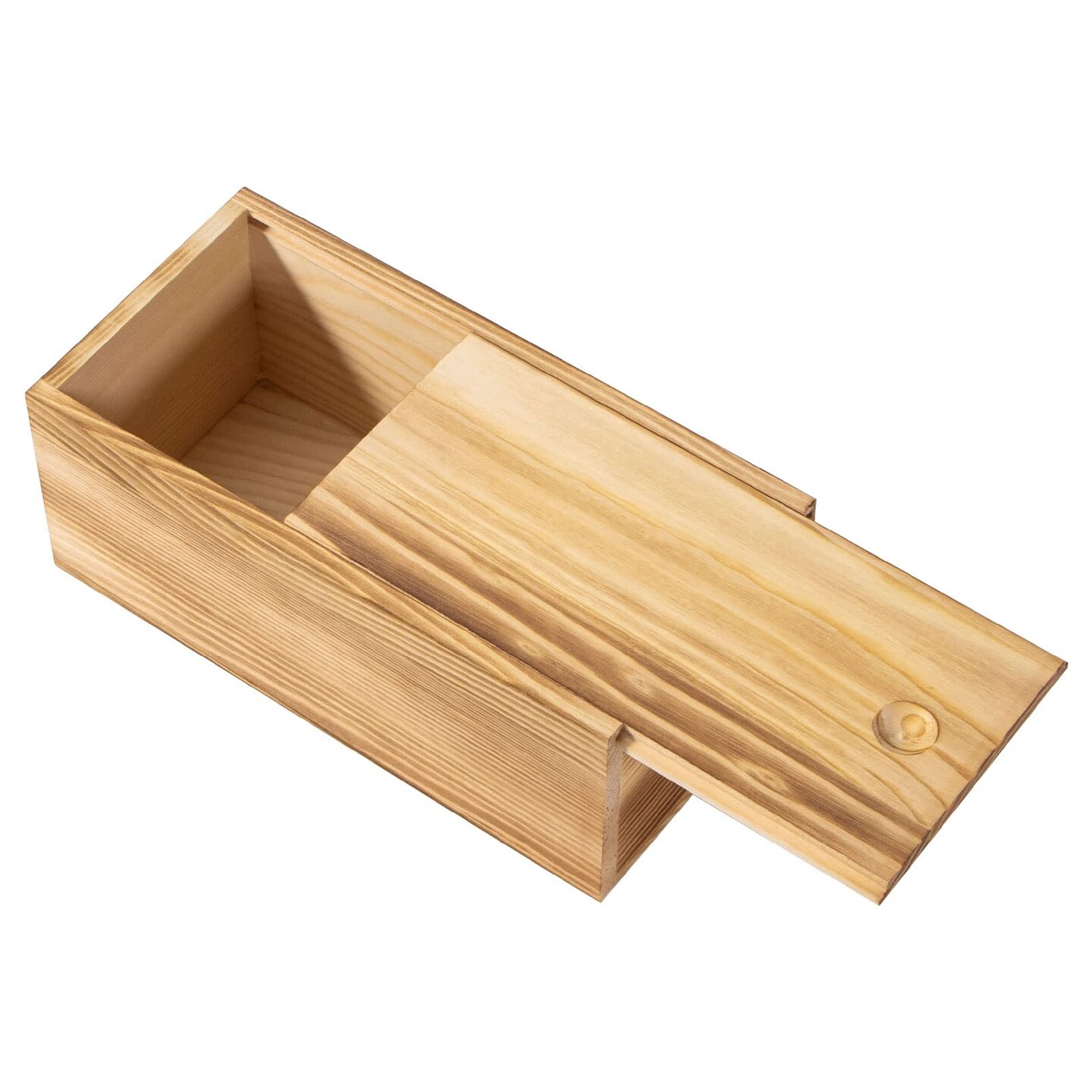 Vintage Wood Box with Slide Lid, 7.8&#x27;&#x27; x 3.9&#x27;&#x27; x 3.1&#x27;&#x27; Keepsake Storage Wooden Box, Rustic Wood Gift Boxes for Art Hobbies, DIY Lovers, Desk Organizers, Cards and Home Decorations