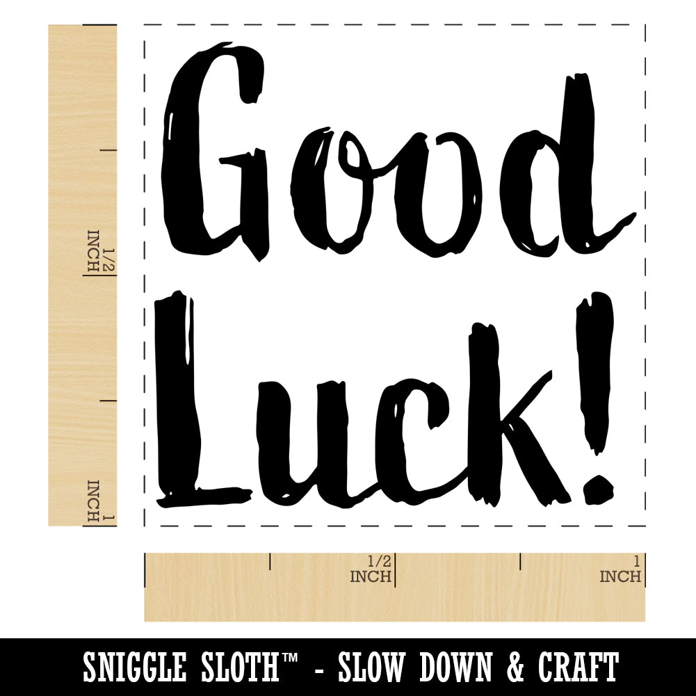 Good Luck Sketchy Fun Text Self-Inking Rubber Stamp Ink Stamper | Michaels