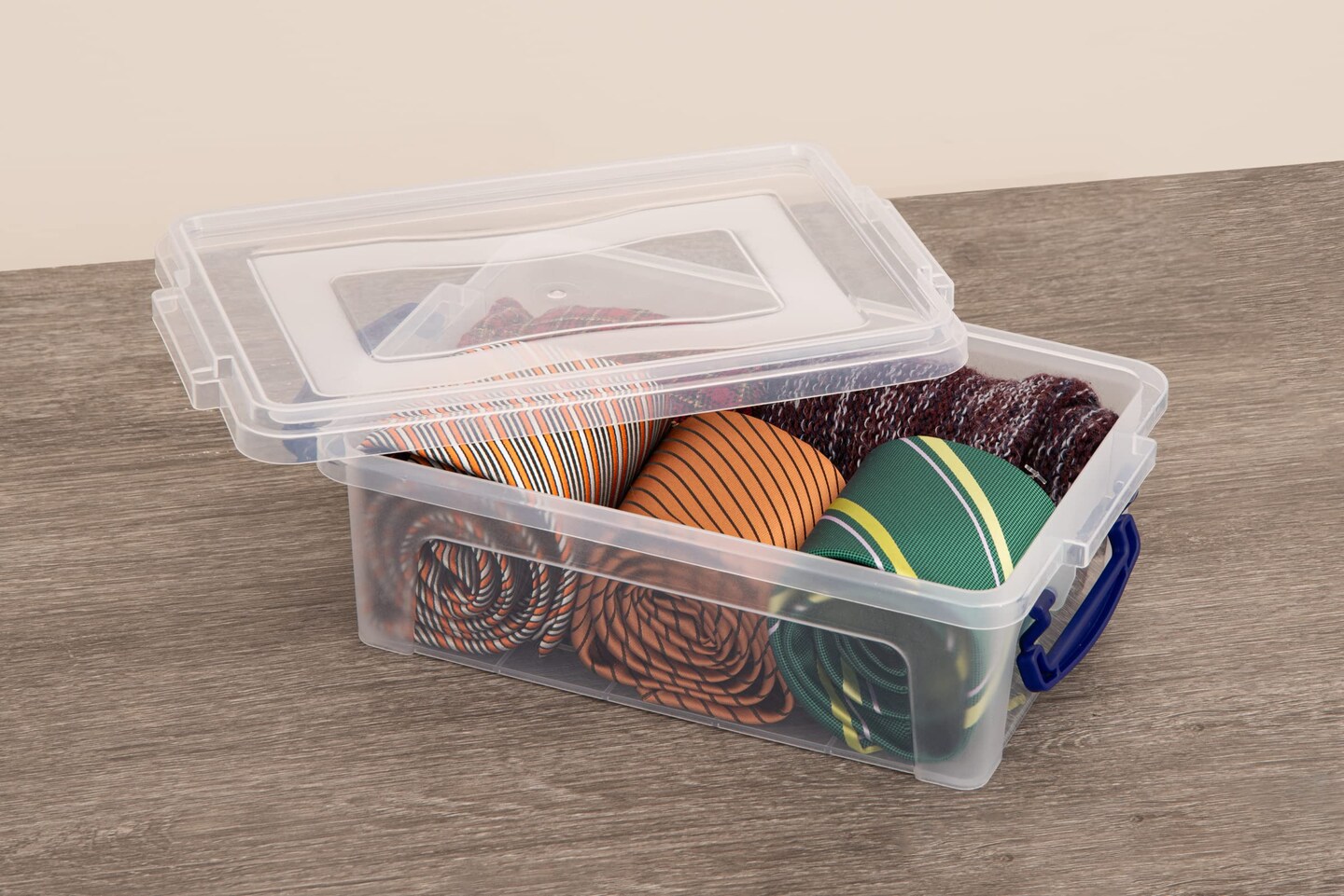 Mini Storage Bins with Lids, Clear Plastic Containers for Organizing, Stackable Totes, BPA Free, Non Toxic, Odor Free, Organizer Boxes for Home, Office, and Dorm, 1.25 Qt, 2 Pack