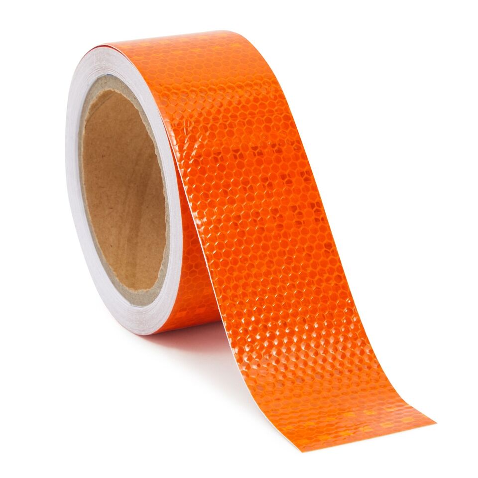 Neon Orange Reflective Tape - 2 In x 30 FT Outdoor Reflector Safety Roll