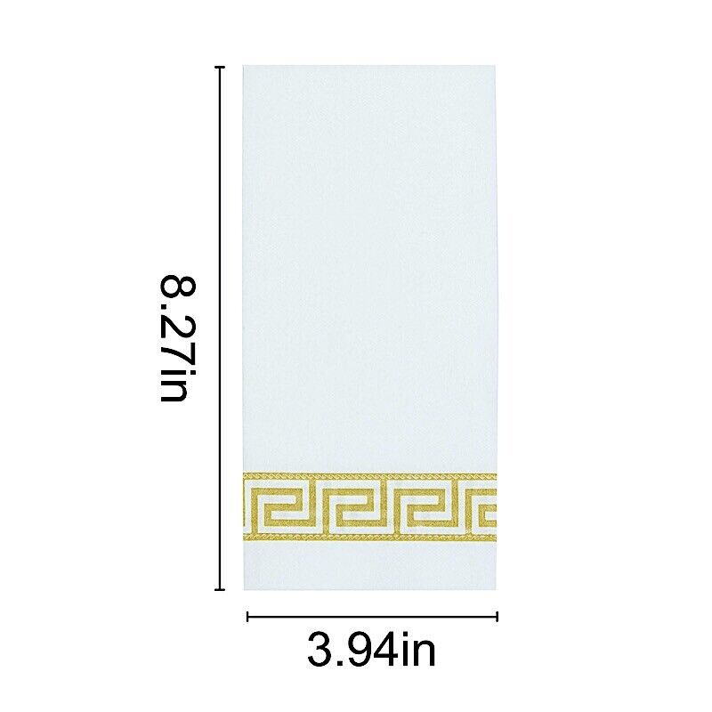 20 White Gold AIRLAID PAPER NAPKINS