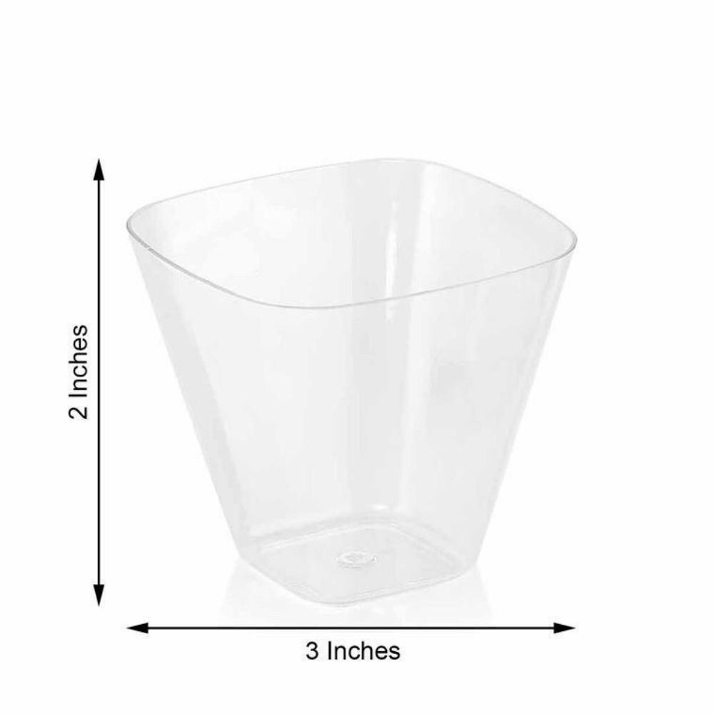 Clear 4 oz Disposable Plastic Dessert Drink Cups
