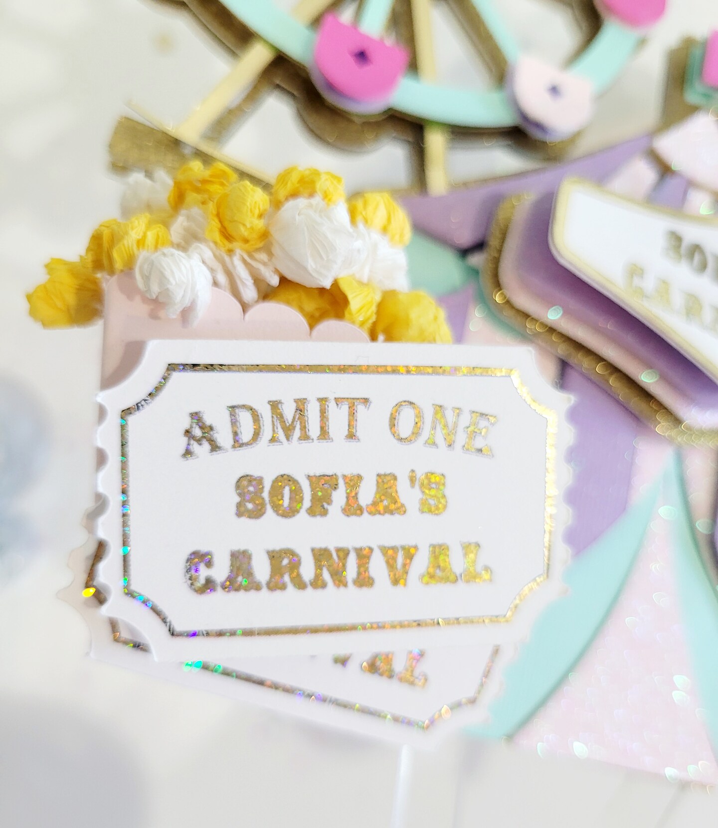 Circus Cake Topper, Carnival Cake Topper, Party Supplies, Cake Topper product 2