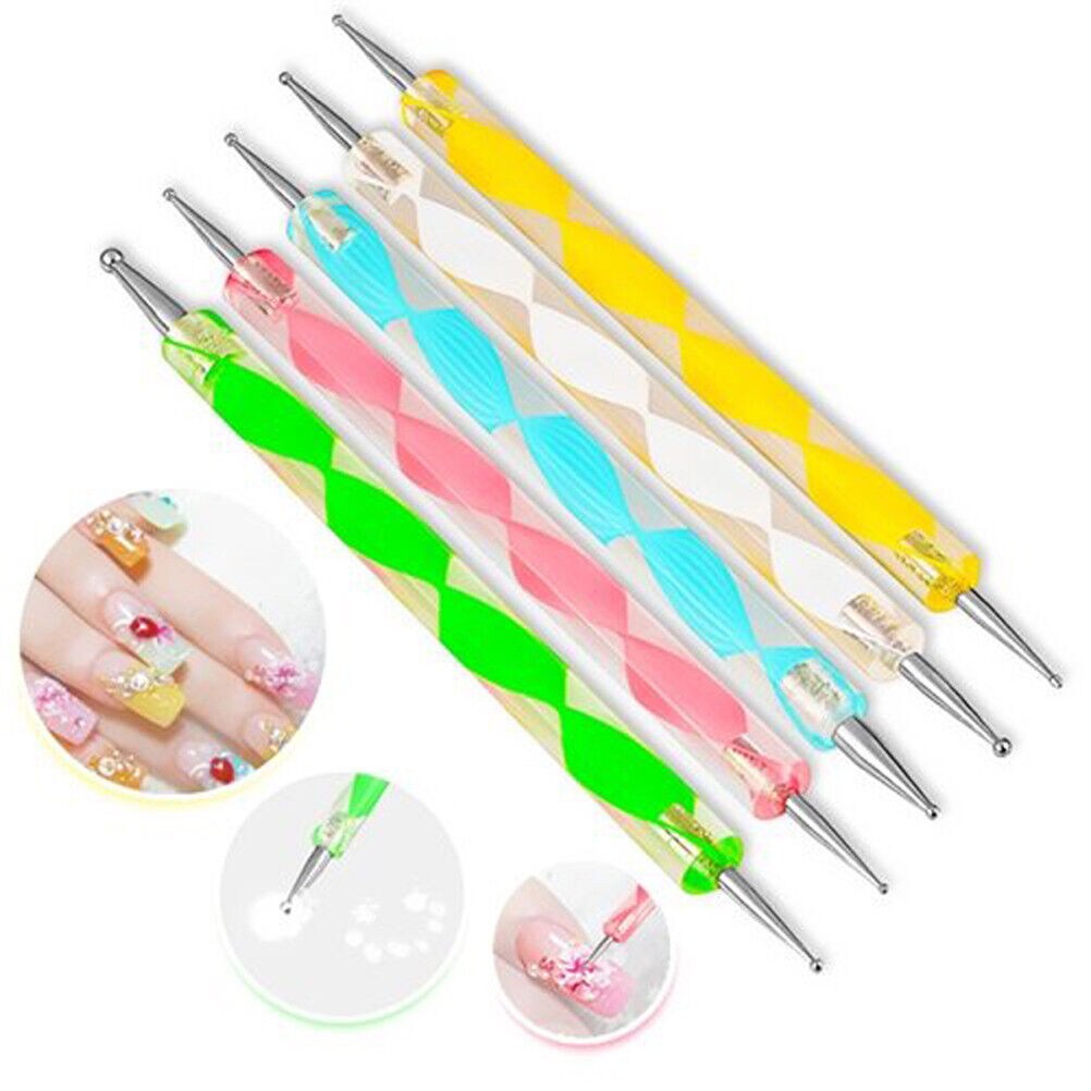 Kitcheniva 5 Pcs Dotting Manicure Tools Marbleizing Painting Dot Pen