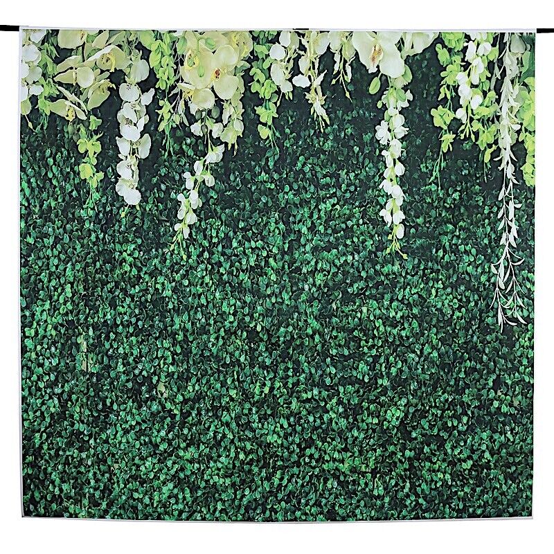8 ft Green Printed Vinyl PHOTO BACKDROP Greenery Vines