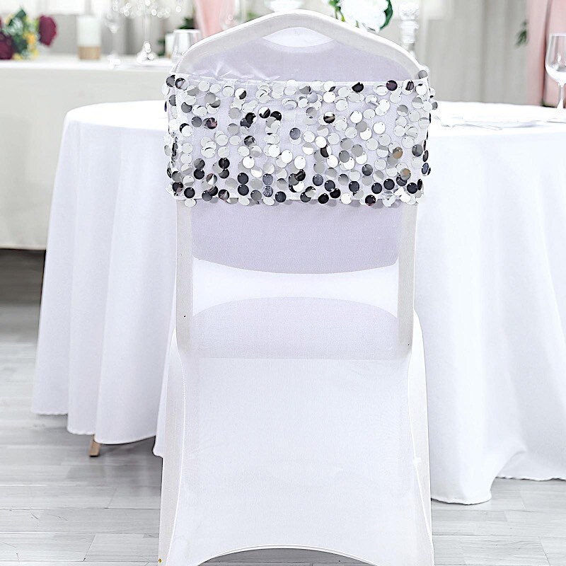 10-Inch wide Big Payette Sequined Chair Sashes