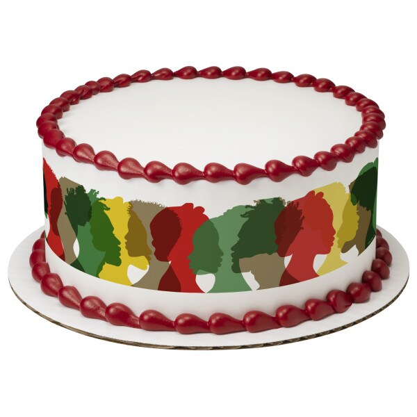 Celebrate Freedom Silhouettes Edible Cake Topper Image Strips