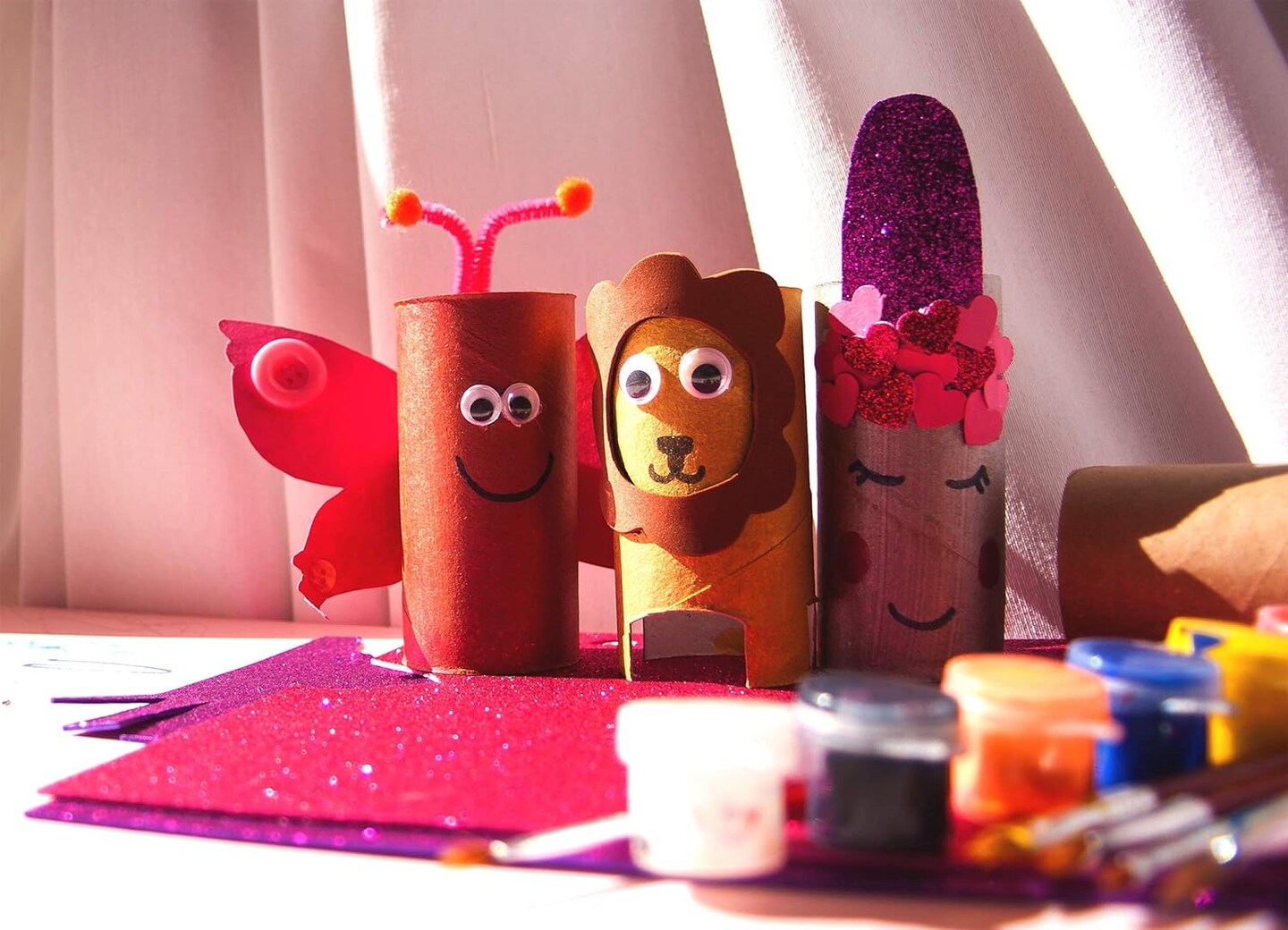 36 Pack Glitter Foam Sheets, 9 x 12 Inch, Assorted 12 Colors, for Arts and Crafts, 36 Sheets