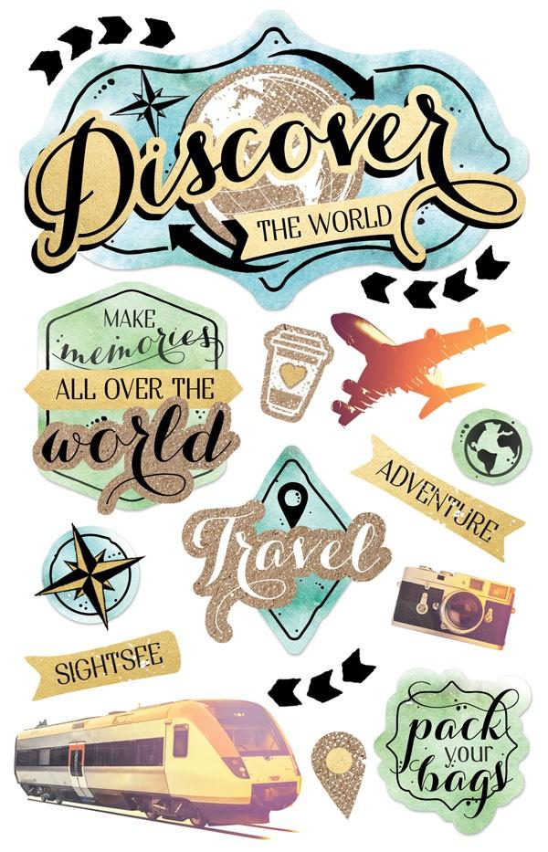 Paper House Discover The World Dimensional Stickers