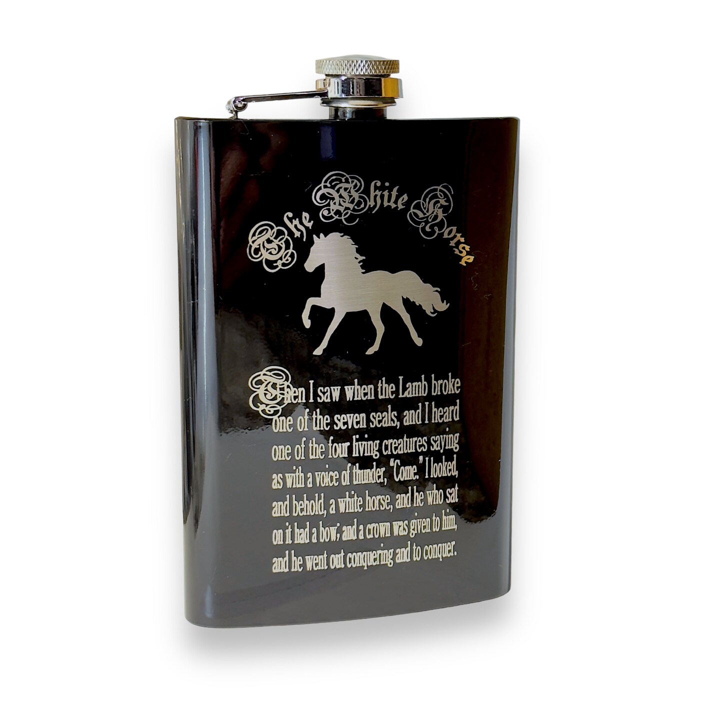 8oz Horse BLACK Flask 8oz Horse BLACK Flask