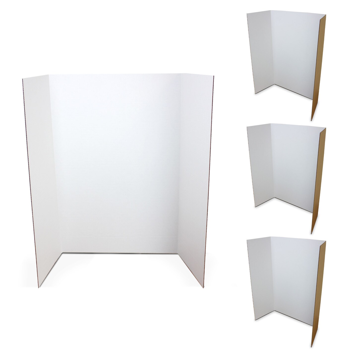 Flipside Products 36&#x201D; x 48&#x201D; Project Boards for Presentations, Science Fair, School Projects, Event Displays and Trifold Picture Board, Proudly Made in USA - 4 Pack