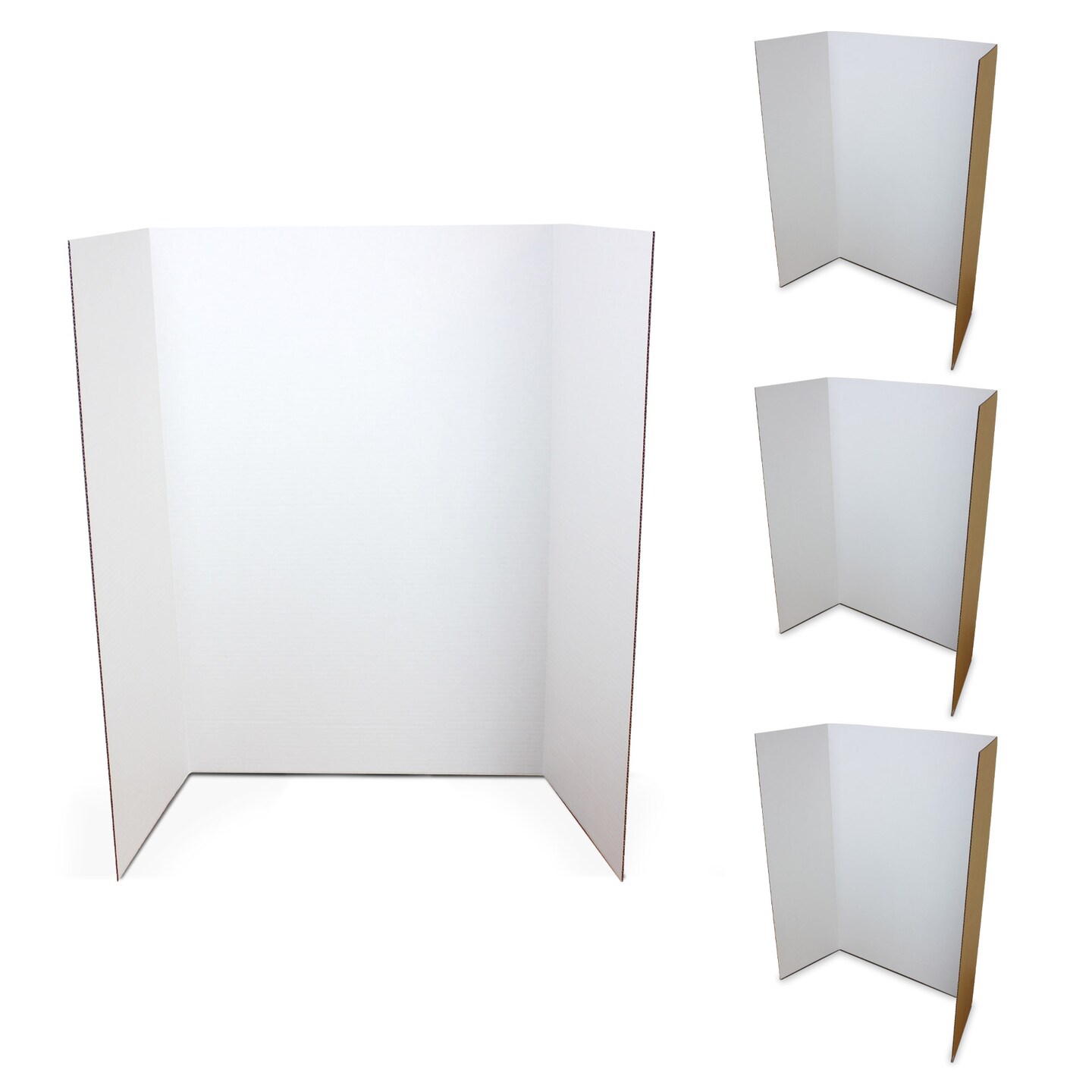 Flipside Products 36” x 48” Project Boards for Presentations, Science Fair, School Projects, Event Displays and Trifold Picture Board, Proudly Made in USA - 4 Pack