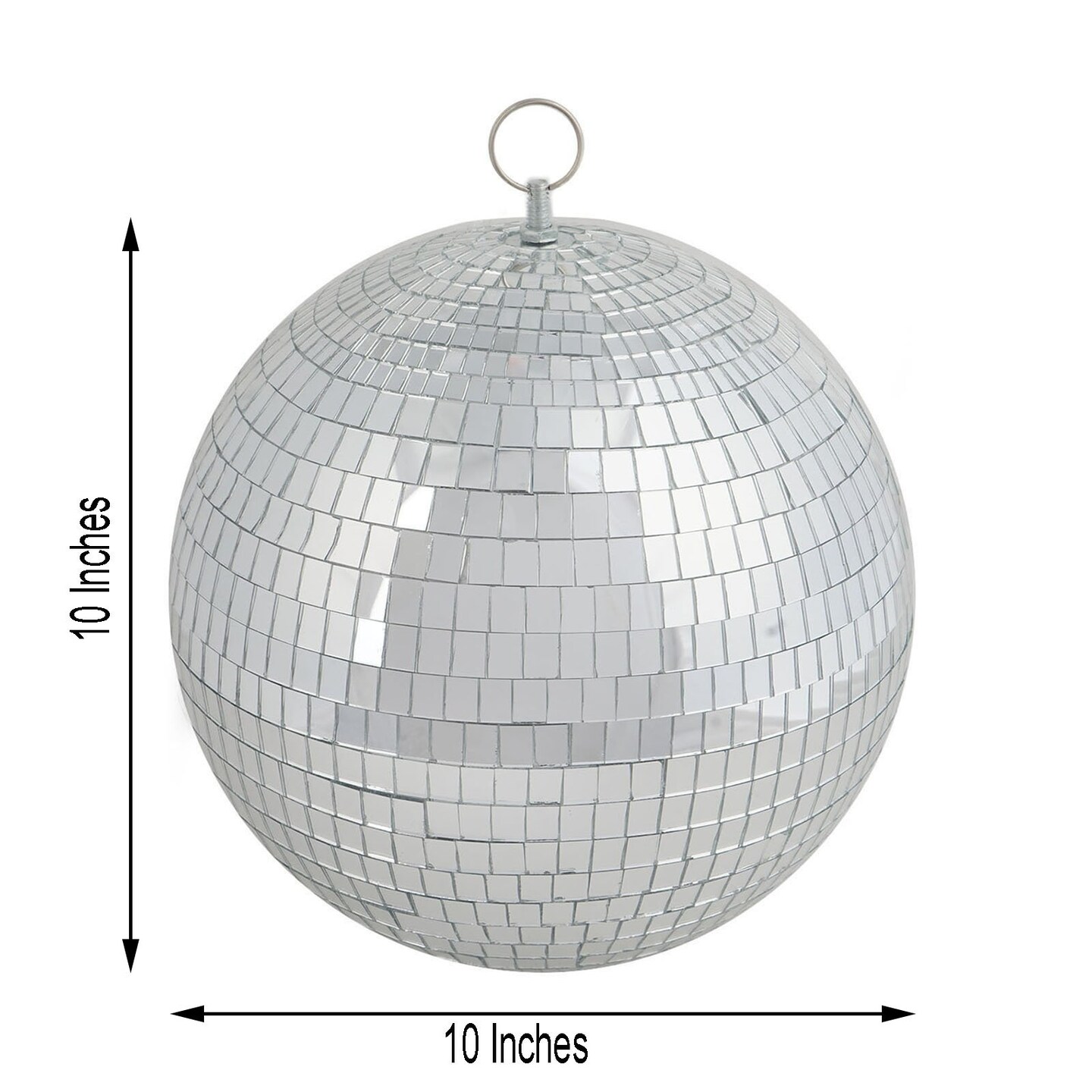2 pcs 10-Inch wide Glass Hanging Party Disco Mirror Balls