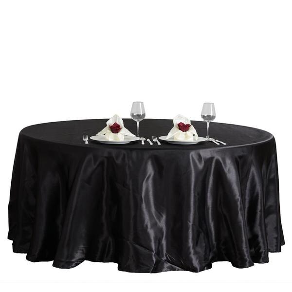 120-Inch ROUND SATIN TABLECLOTH