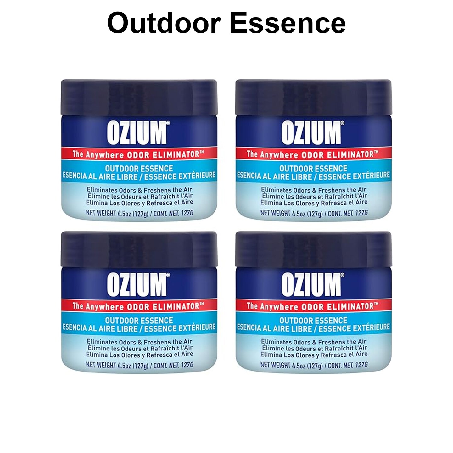 Ozium&#xAE; - 4.5 Oz. 4 Pack Odor Eliminating Gel for Homes, Cars, Offices and More, Original Scent