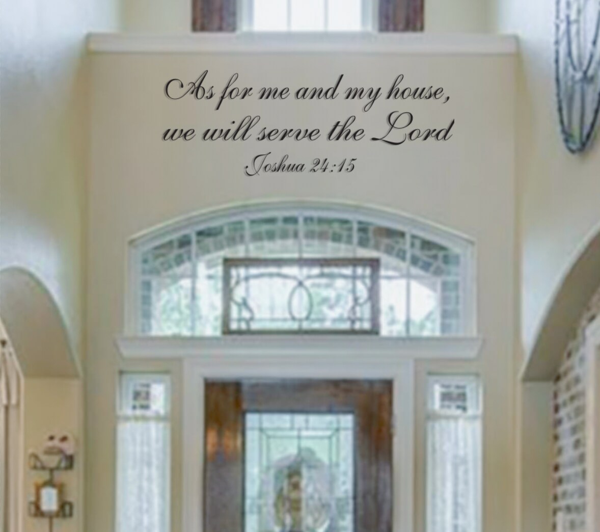 Wall Art Decor Decal As for me and my House we will serve the Lord Joshua 2415 Family