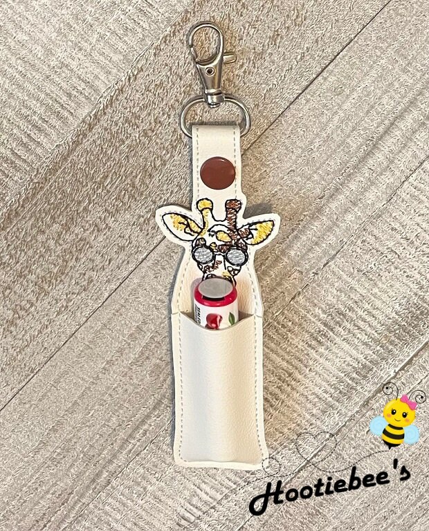 Cool Giraffe Hand Sanitizer Holder and or Lip Balm Holder