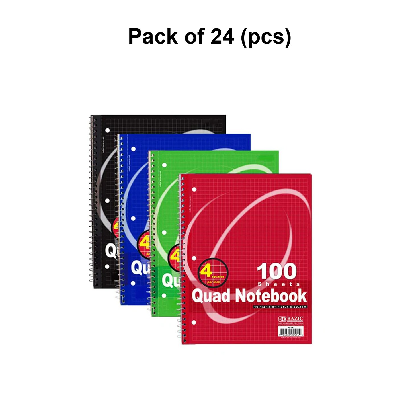 Notebook Spiral Quad-Ruled 4-1&#x22; 100 Ct | MINA&#xAE;