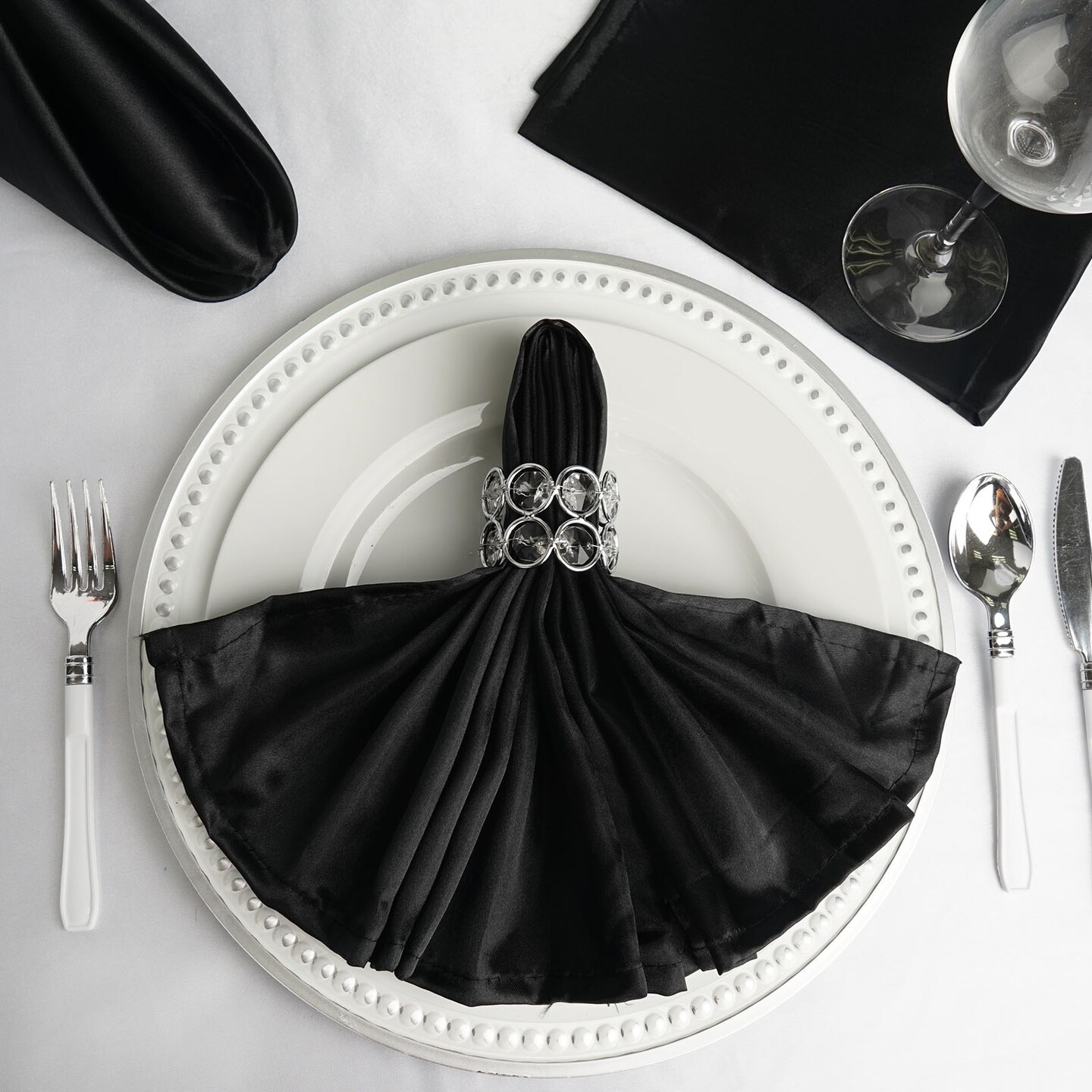 10Pcs 20&#x22; Satin Table Napkins
