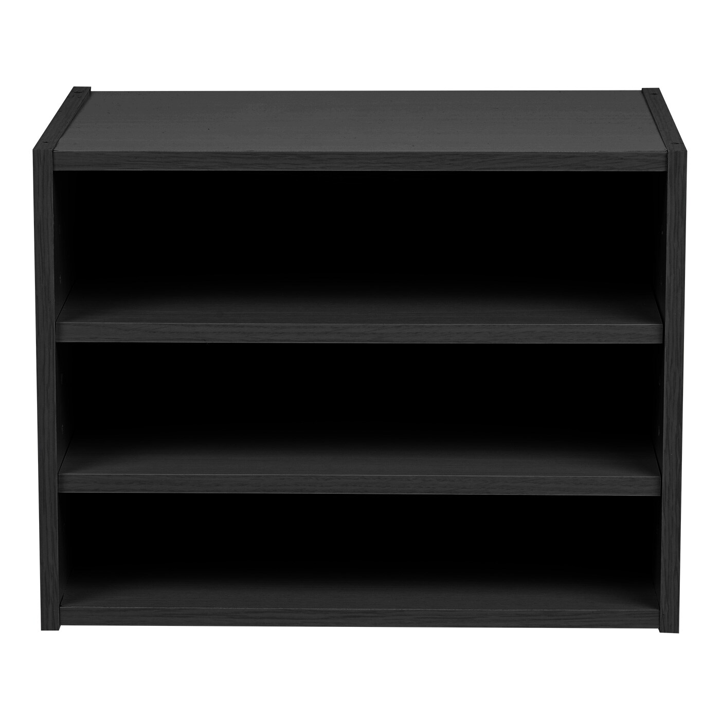 IRIS USA TACHI Modular Wood Stacking Storage Box with Shelf