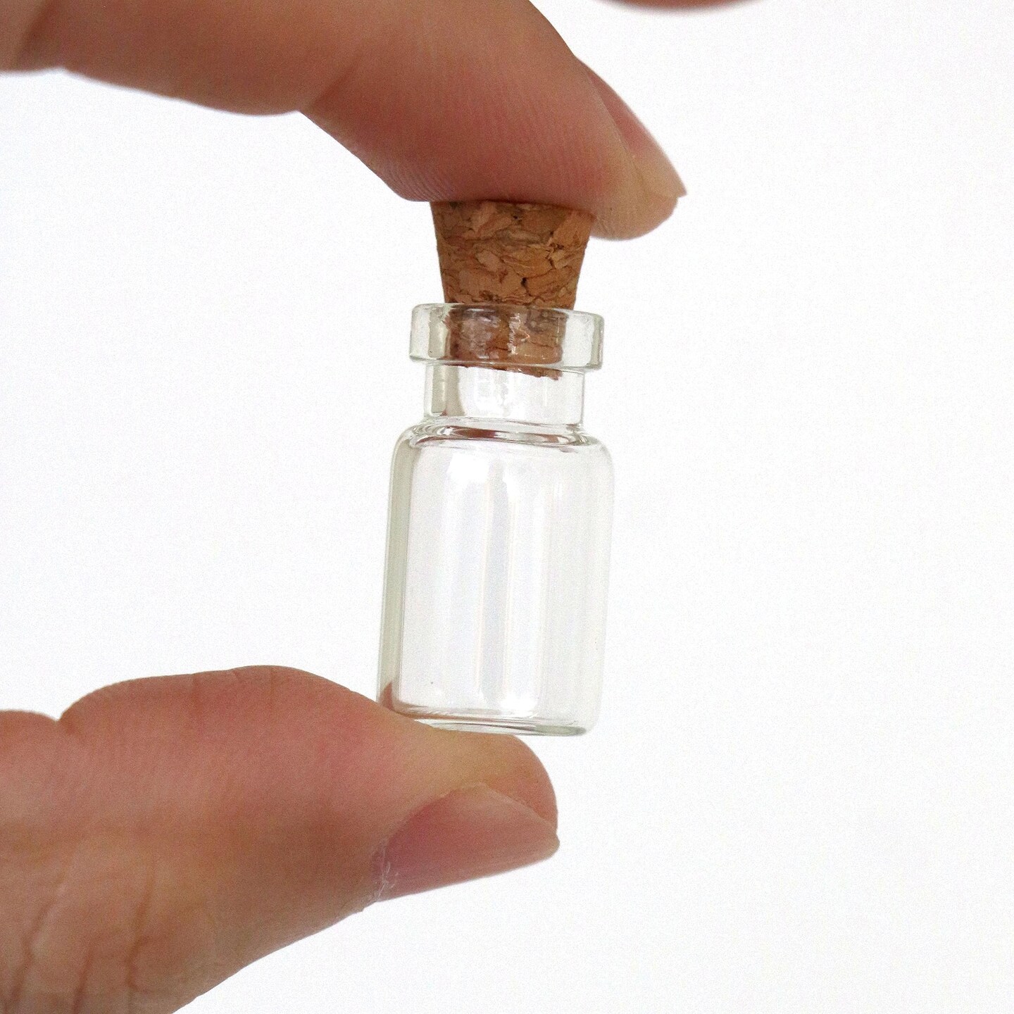 100 Pieces 1ml Small Mini Glass Bottles Jars with Cork Stoppers Tiny Vials for DIY Art Crafts Wedding Favors
