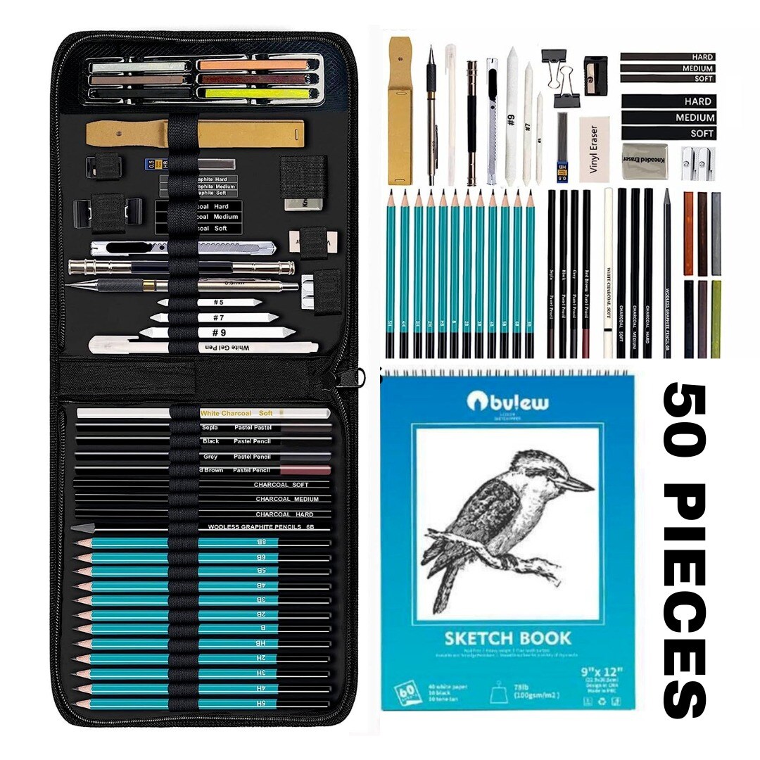 50 Pcs Professional Drawing Artist Pencils