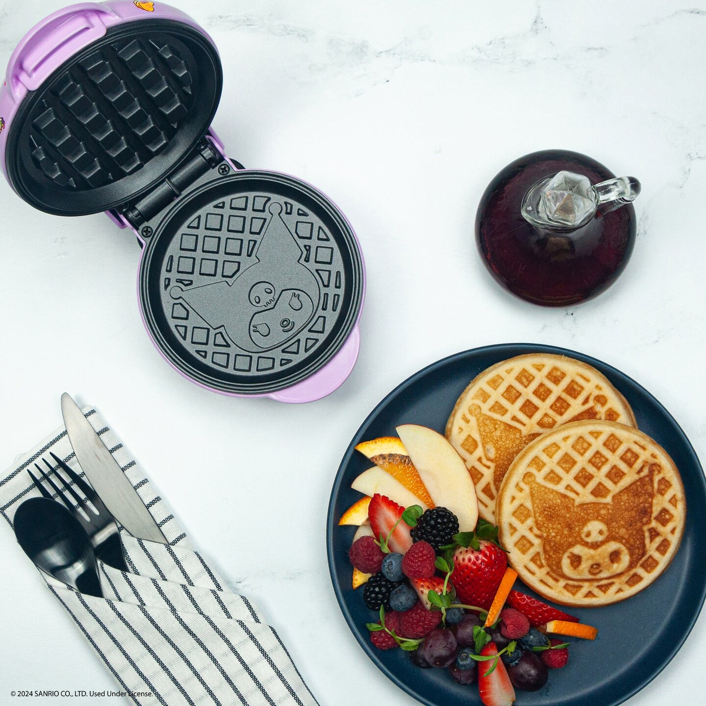 Uncanny Brands Hello Kitty Kuromi Mini Waffle Maker