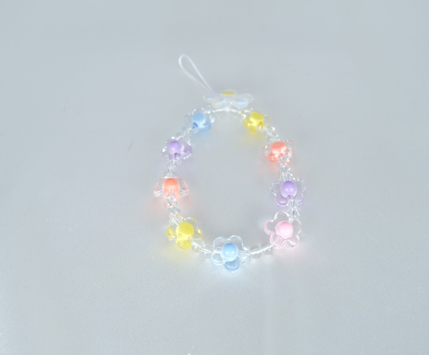 Handmade Flower Phone Strap Crystal Beads Phone Charm Phone Strap