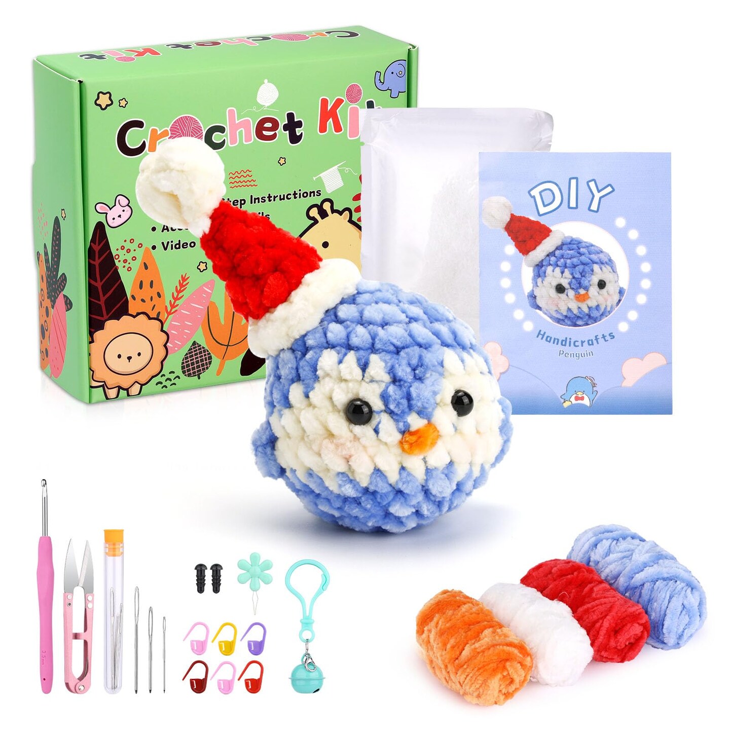 UzecPk Crochet Kit for Beginners, Beginner Crochet Starter Kit with