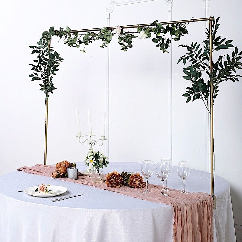 42-Inch Gold Adjustable Tabletop Metal Arch Stand