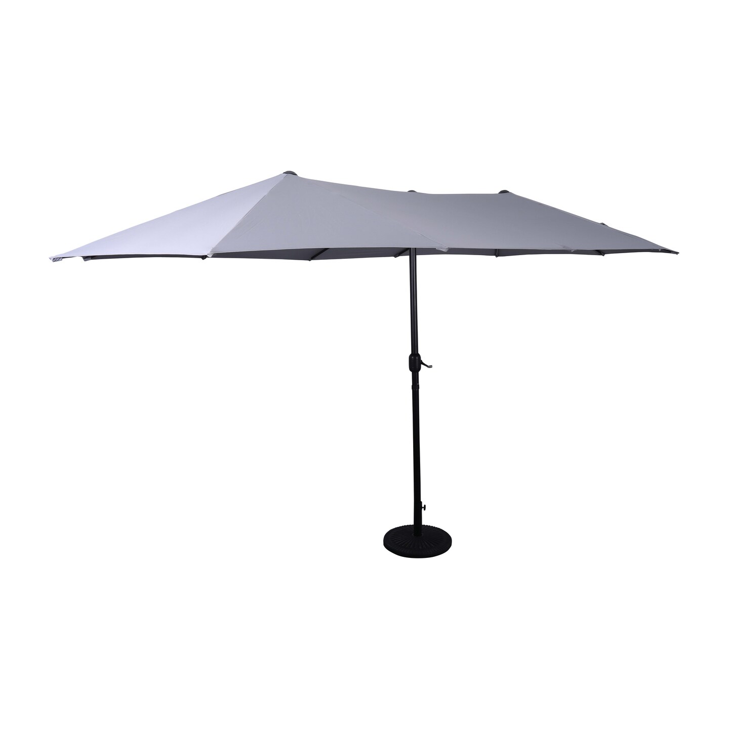 Merrick Lane Evanston 15 FT Triple Head Umbrella for Patio Use with Crank Handle, and Easy Lift Function