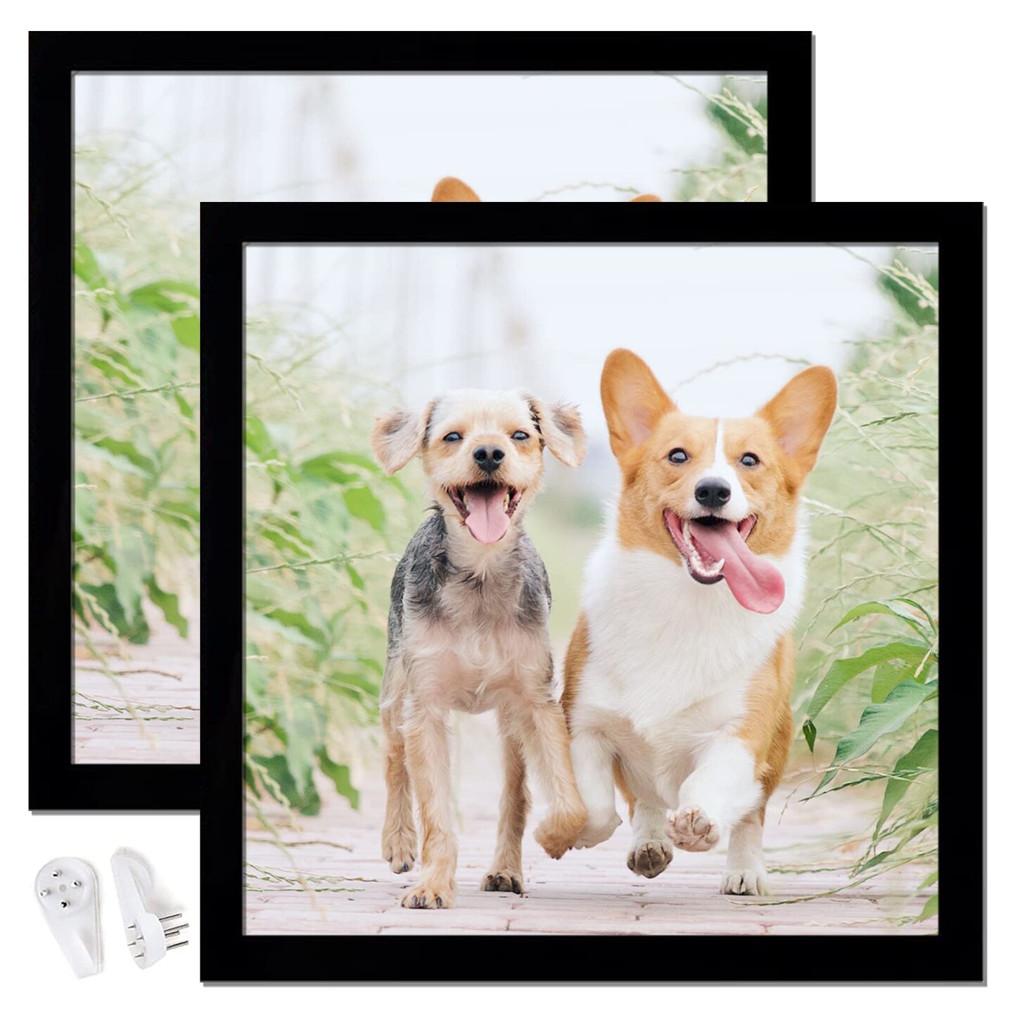 icariery Black 8x8 Picture Frame Set of 2, High Transparent Picture ...