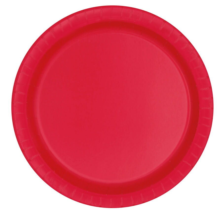 Ruby Red Solid Round 9&#x22; Dinner Plates, 8ct