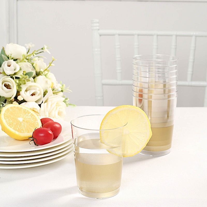 10-Ounces CLEAR CUPS Party Wedding Disposable Tableware