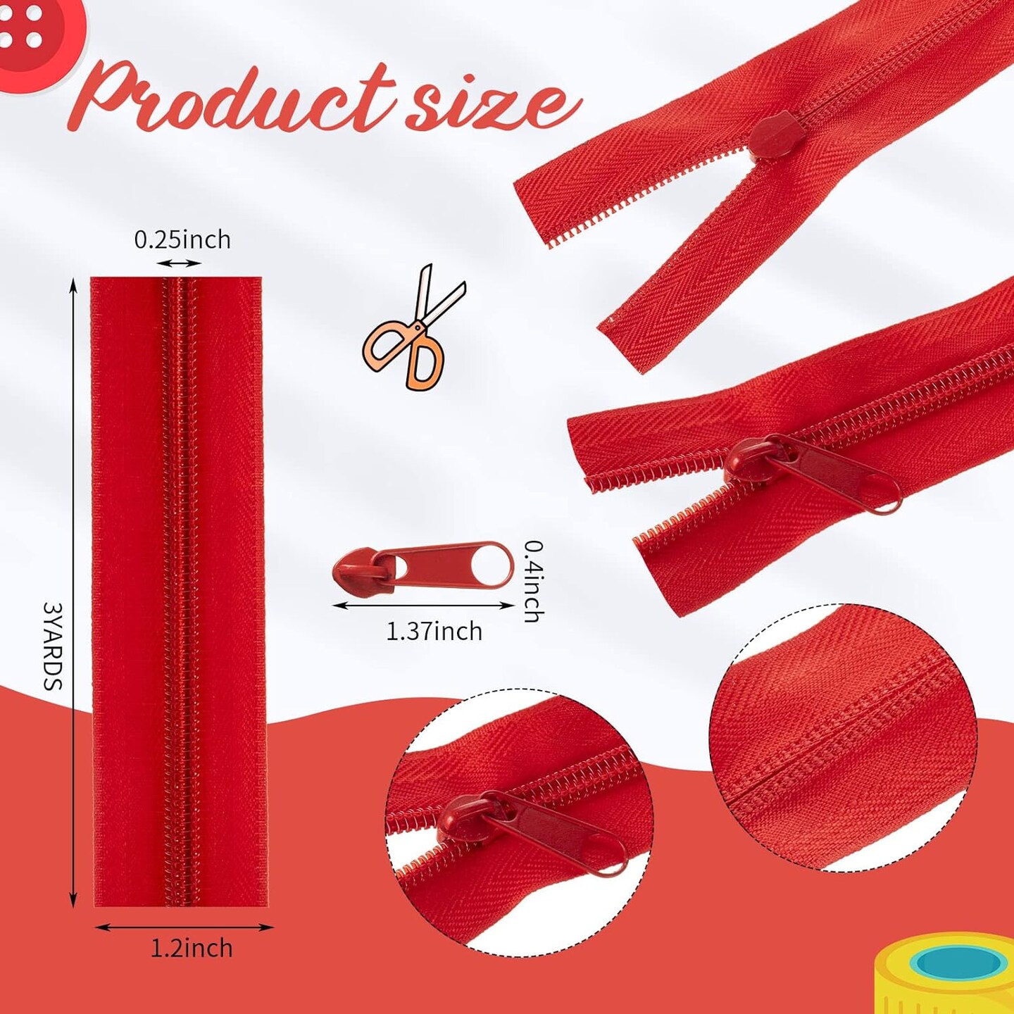 60 Yards 20 Pcs Sewing Zippers Bulk #5 Nylon Coil Zippers Assorted Zipper for Sewing with 200 Zipper Sliders for DIY Tailor Sewing Crafts Supplies (20 Color)