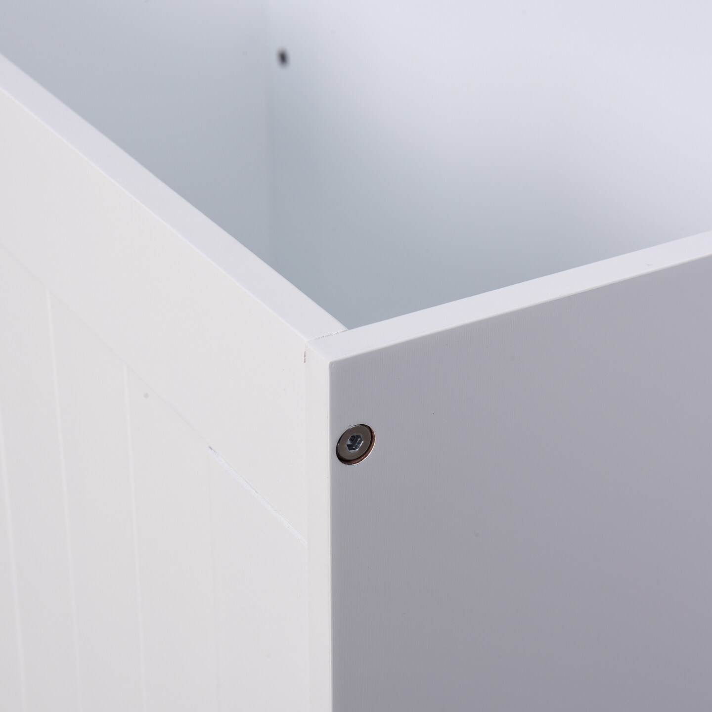 White Storage Chest/Bench with Safety Hinges | 32.9&#x27;L x 21.3&#x27;W x 4.8&#x27;H | Organize &#x26; Beautify Space