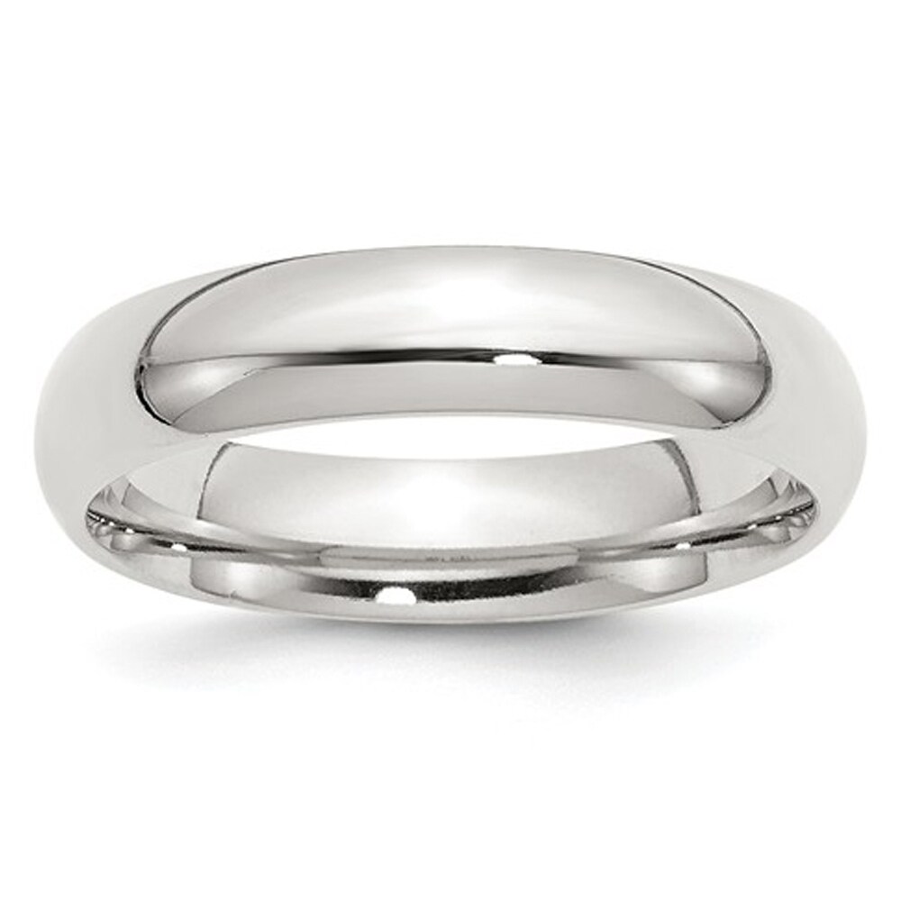 Gem And Harmony Ladies Comfort Fit 5mm Wedding Band Ring in Sterling Silver
